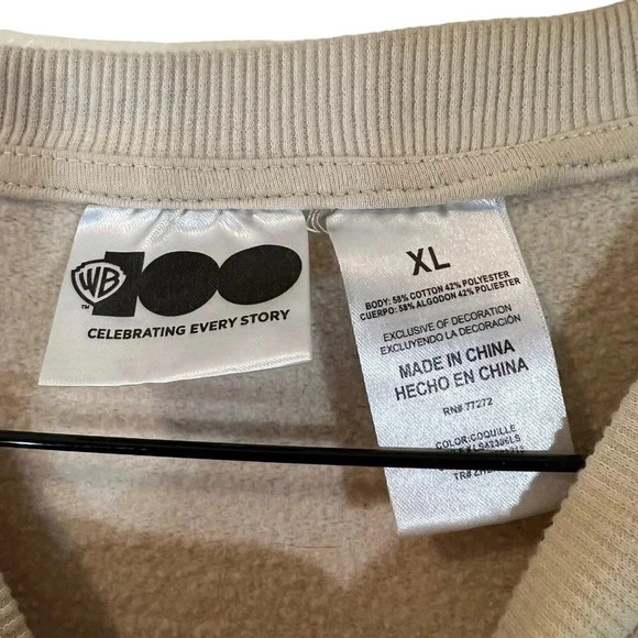 WB 100 Flintstones Graphic Pullover Crewneck Sweatshirt Size XL Colorful Cartoon - Picture 6 of 6